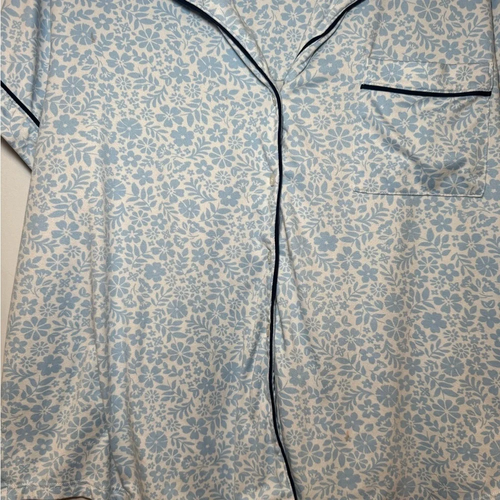 Kate Spade Blue Floral Pajama Top